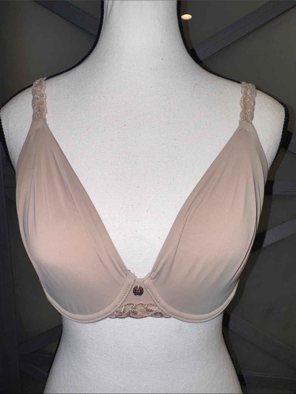 Natori Pure Luxe 744080 Seamless Underwire Bra 34DD Cafe Nude